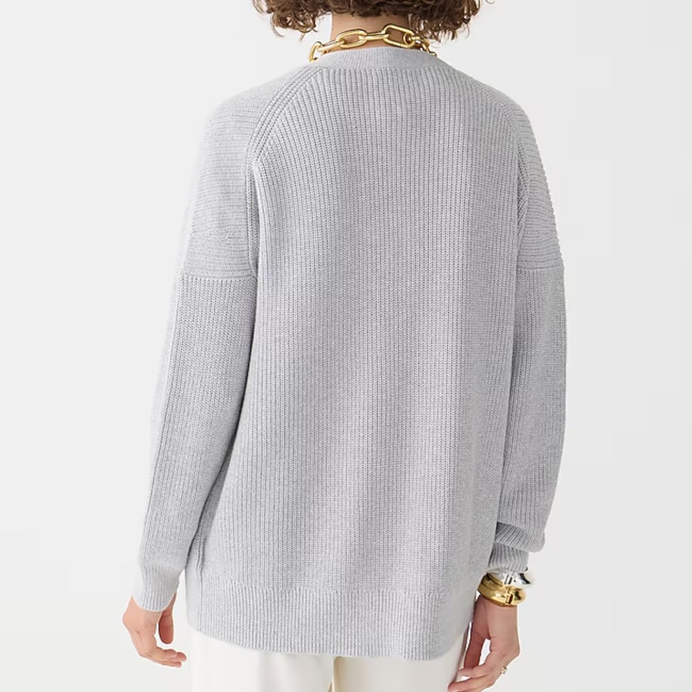 J. Crew V-neck cotton-blend cardigan sweater - Picture 3 of 9